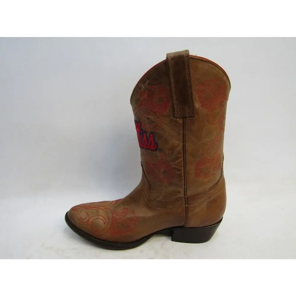 Someday Ole Miss Youth Size 2 D Brown Western Cowboy Boots